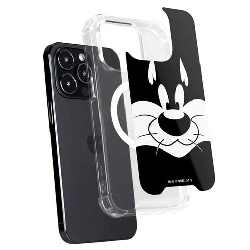 Looney Tunes Sylvester the Cat Black and White iPhone 16 Pro MagSafe Case